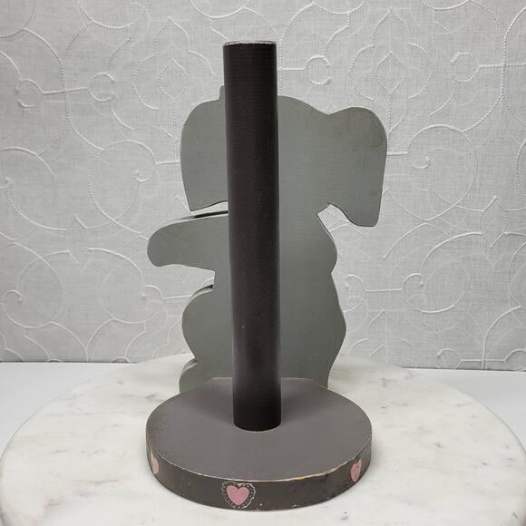 Vintage Moore's Craft Anthropomorphic Elephant Standing Paper Towel Holder Wood - Picture 3 of 16